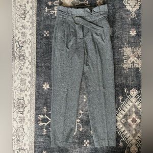 Grey textured slacks from Express.